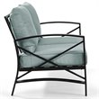 Home Square 2 Piece Metal Patio Loveseat Set in Oil Bronze and Mist