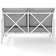 Home Square 2 Piece Metal Patio Loveseat Set in Gray and White
