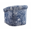 Home Square 2 Piece Swivel Coastal Wood Upholstered Club Chair Set in Blue