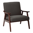 Home Square 2 Piece Fabric Chair Set in Charcoal Gray
