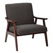 Home Square 2 Piece Fabric Chair Set in Charcoal Gray