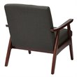 Home Square 2 Piece Fabric Chair Set in Charcoal Gray