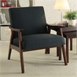 Home Square 2 Piece Fabric Chair Set in Charcoal Gray
