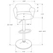 Home Square 2 Piece Faux Leather Adjustable Swivel Bar Stool Set in Black