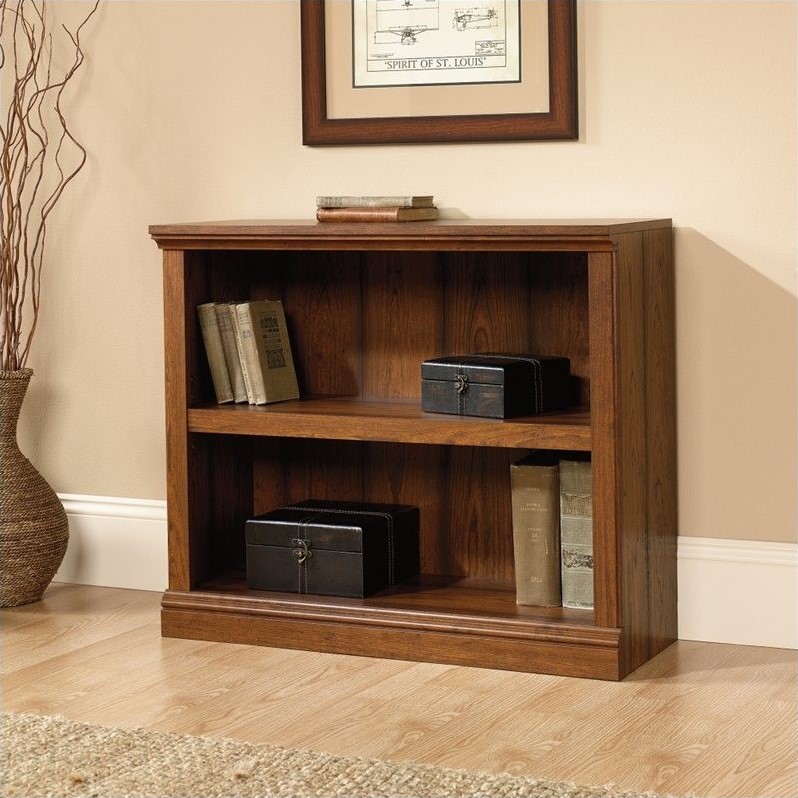 Home Square 2 Shelf Wood Bookcase Set in Washington Cherry (Set of 2)