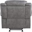 Home Square 2 Piece Velvet Glider Recliner Set in 2-Tone Gray