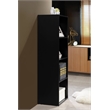 Home Square Four Shelf Wooden Bookcase Set in Black (Set of 2)