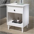 Home Square 1 Drawer Solid Wood Nightstand Set in White (Set of 2)
