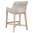 Home Square Transitional Beige 2 Piece Flat Rope Wood Frame Counter Stool Set