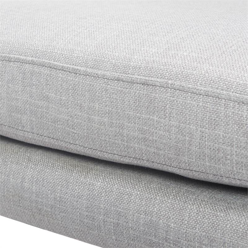 Home Square 2 Piece Metal Frame Accent Chair Set in Light Grey