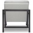 Home Square 2 Piece Metal Frame Accent Chair Set in Light Grey