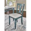 Home Square 2 Piece Wood Dining Side Chairs Set in Teal Blue