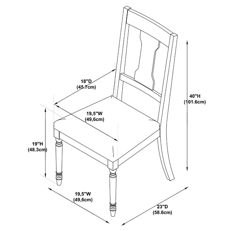 Home Square 2 Piece Wood Dining Side Chairs Set in Gray