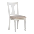 Home Square 2 Piece Wood Dining Side Chairs Set in White and Tan