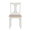 Home Square 2 Piece Wood Dining Side Chairs Set in White and Tan