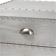Home Square 2 Piece 5-Drawer Metal Accent Chest Set in Silver