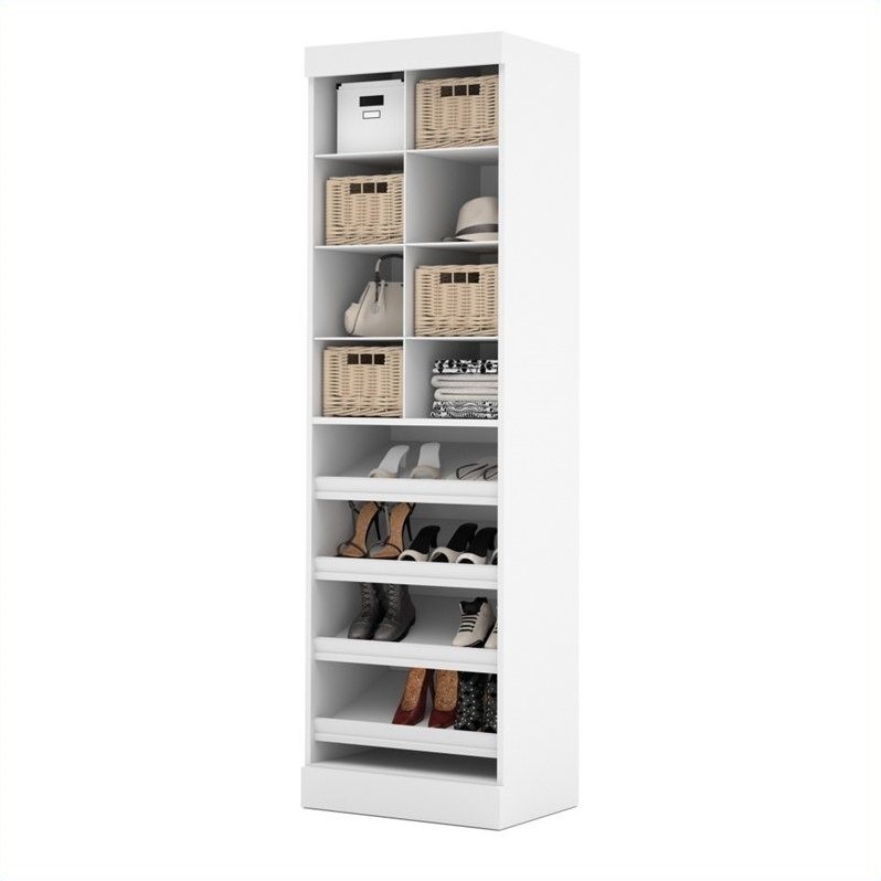 Home Square 2 Piece Multi-Storage Cubby Set in White