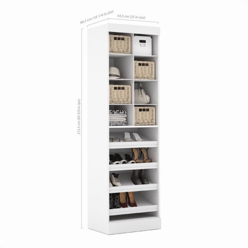 Home Square 2 Piece Multi-Storage Cubby Set in White