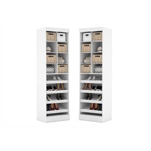 Home Square 2 Piece Multi-Storage Cubby Set in White