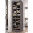 Home Square 2 Piece Multi-Storage Cubby Set in Bark Gray
