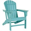 Home Square 2 Piece Virgin Polyethylene Adirondack Chair Set in Turquoise
