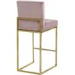 Home Square 2 Piece Upholstered Velvet Counter Stool Set in Pink