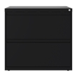Home Square 2 Drawer Metal Lateral 101 Filing Cabinet Set in Black (Set of 2)