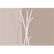 Home Square 2 Piece Metal Coat Rack Set in White