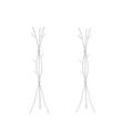 Home Square 2 Piece Metal Coat Rack Set in White