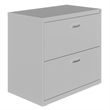 Home Square 2 Drawer Lateral Metal Filing Cabinet Set in Arctic Gray (Set of 2)