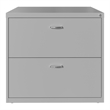 Home Square 2 Drawer Lateral Metal Filing Cabinet Set in Arctic Gray (Set of 2)