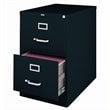 Home Square 2 Drawer Deep Metal Filing Cabinet Set in Black (Set of 2)