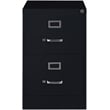 Home Square 2 Drawer Deep Metal Filing Cabinet Set in Black (Set of 2)