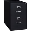 Home Square 2 Drawer Deep Metal Filing Cabinet Set in Black (Set of 2)