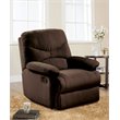 Home Square 2 Piece Microfiber Fabric Glider Recliner Set in Chocolate