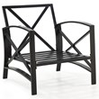 Home Square 2 Piece Patio Fabric Arm Chair Set in Oil Bronze and Oatmeal