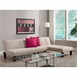 Home Square 2 Piece Upholstered Microfiber Convertible Sofa Set in Tan