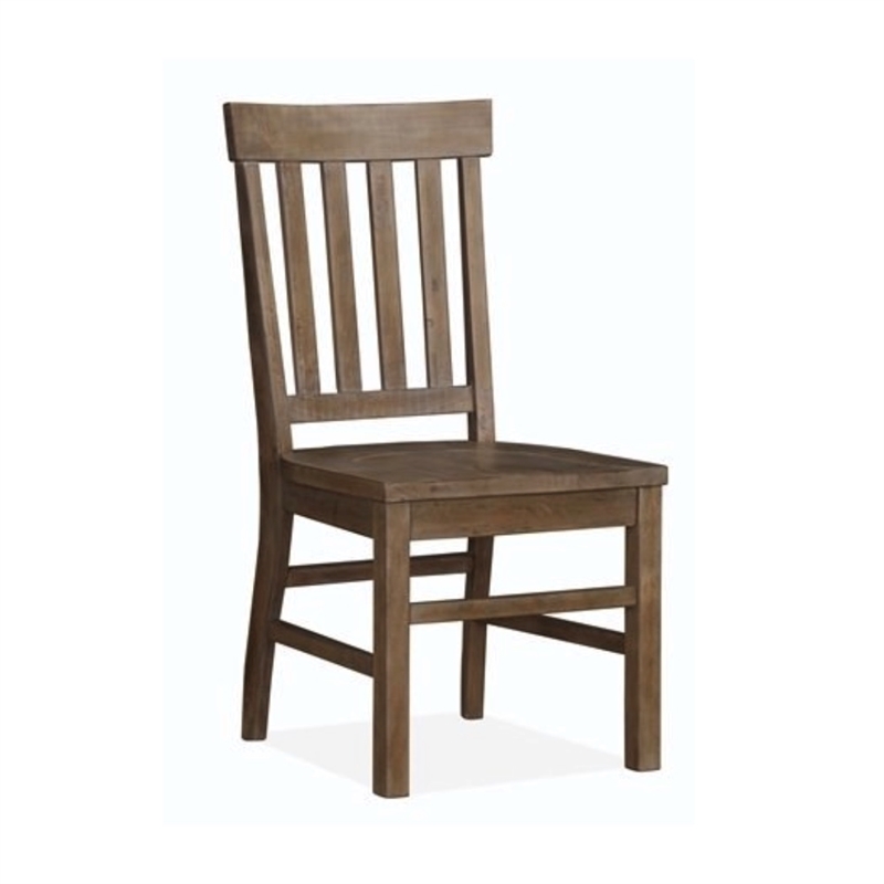 Home Square 2 Piece Wood Dining Side Chair Set in Distressed Gray