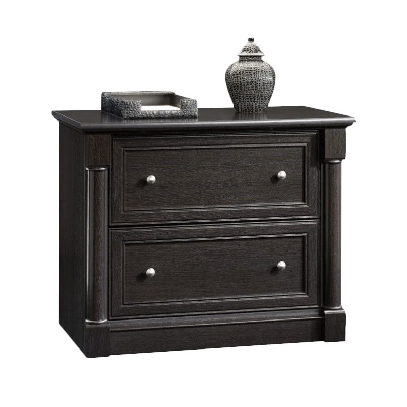 Home Square 2 Drawer Lateral Wood Filing Cabinet Set in Wind Oak (Set of 2)