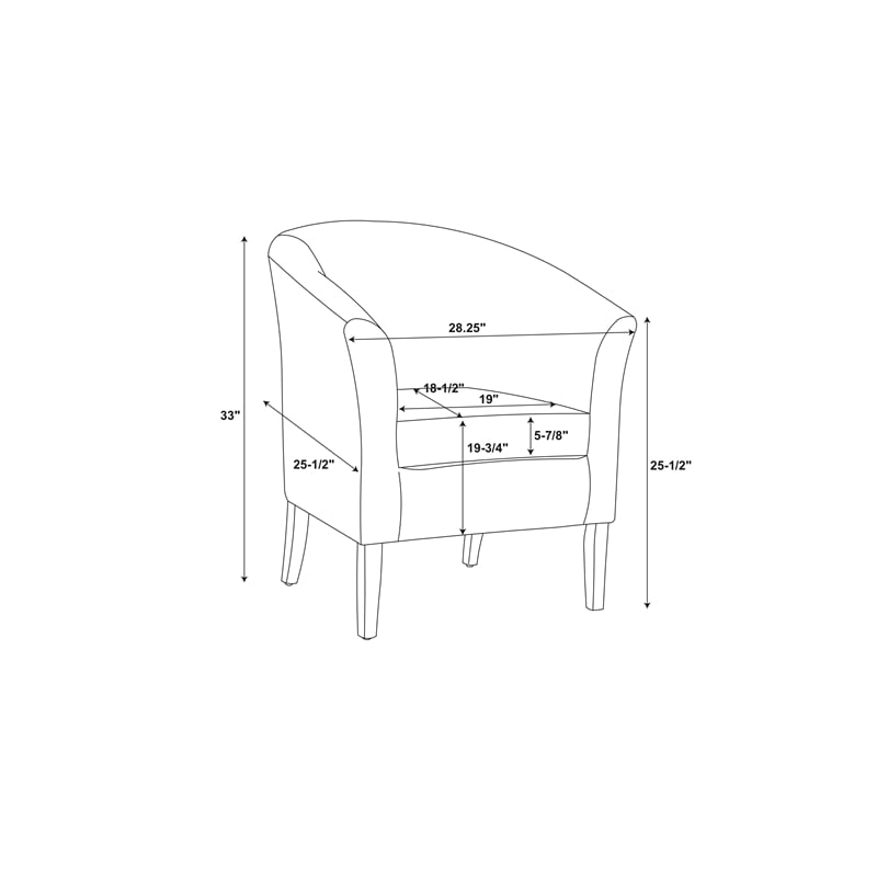 Home Square 2 Piece Wood Upholstered Cowprint Barrel Chair Set in Brown
