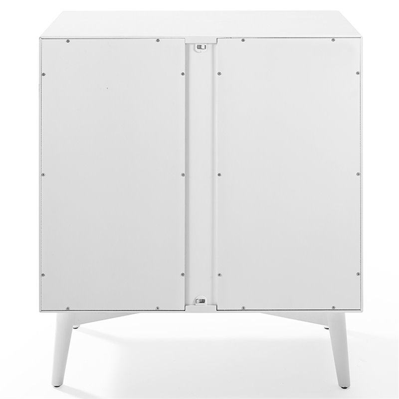 Home Square 2 Door Wood Bar Cabinet Set in White (Set of 2)