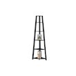 Home Square 2 Piece Modern Wood Corner Accent Etagere Set in Black