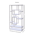 Home Square 2 Piece Contemporary Metal Bookcase Set in White and Silver