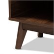 Home Square 2 Piece Engineered Wood Shoe Storage Cabinet Set in Walnut Brown
