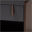 Home Square 2 Piece Engineered Wood 1-Drawer Nightstand Set in Gray/Walnut