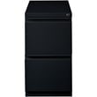 Home Square Pedestal 2 Drawer Filing Cabinet Set in Black (Set of 2)
