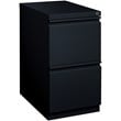 Home Square Pedestal 2 Drawer Filing Cabinet Set in Black (Set of 2)