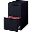 Home Square Pedestal 2 Drawer Filing Cabinet Set in Black (Set of 2)