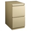 Home Square Pedestal 2 Drawer Filing Cabinet Set in Beige (Set of 2)