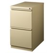 Home Square Pedestal 2 Drawer Filing Cabinet Set in Beige (Set of 2)